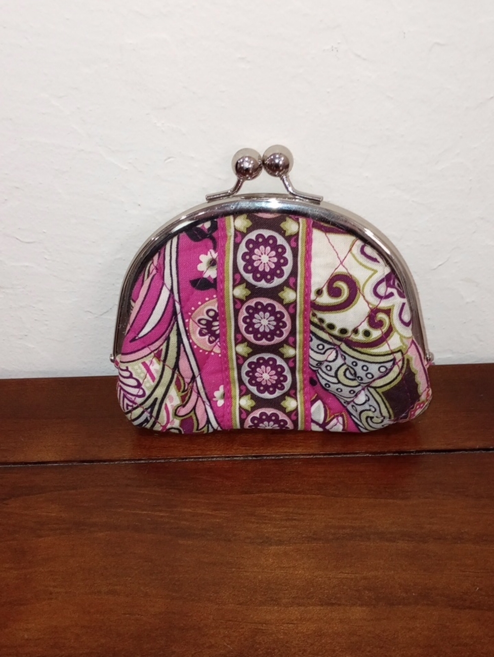 Vera Bradley Buttercup Double Kiss Lock Pouch - Retired!